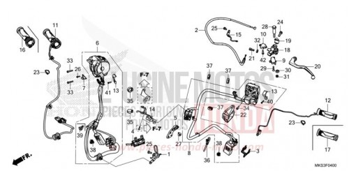 HEBELGRIFF/SCHALTER/KABEL (MT) CRF1100AL de 2020